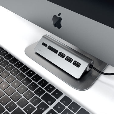 TYPE-C ALUMINUM USB 3.0 HUB & CARD READER Space Gray