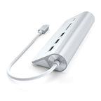 TYPE-C ALUMINUM USB 3.0 HUB & CARD READER Silver