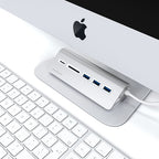 TYPE-C ALUMINUM USB 3.0 HUB & CARD READER Silver