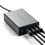 165w USB-C 4-port PD GaN Charger Space Gray