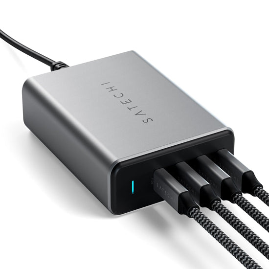 165w USB-C 4-port PD GaN Charger Space Gray