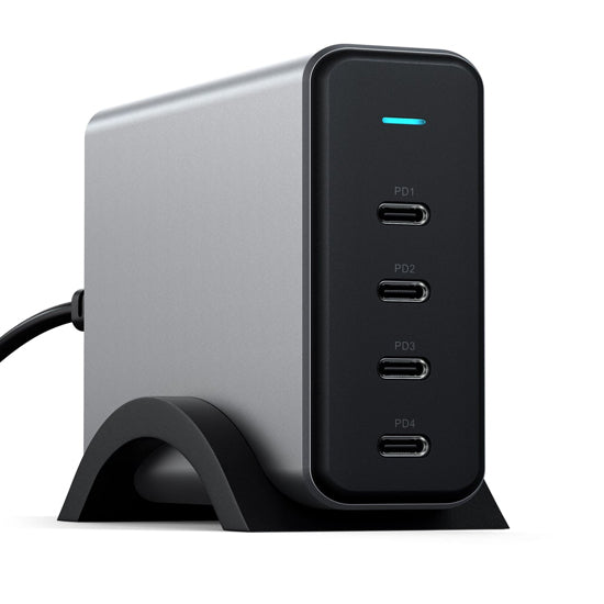 165w USB-C 4-port PD GaN Charger Space Gray