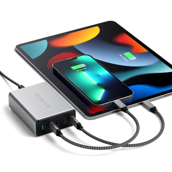 165w USB-C 4-port PD GaN Charger Space Gray