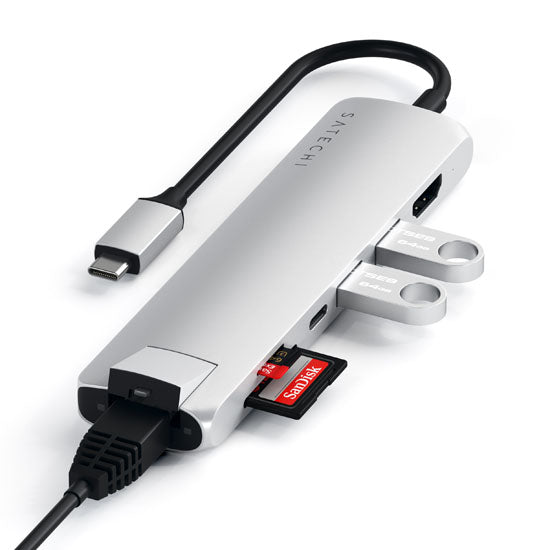 USB-C Slim with Ethernet adapter Silver