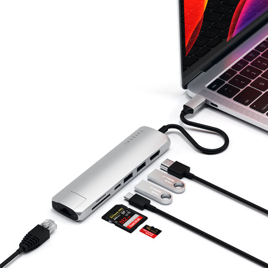 USB-C Slim with Ethernet adapter Silver