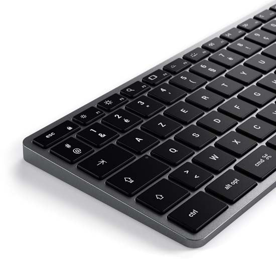 Slim W3 Wired USB-C AZERTY Keyboard - Space Grey