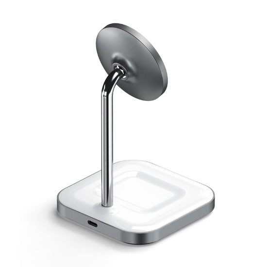 2-in-1 magnetic wireless charging stand Space Grey