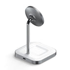 2-in-1 magnetic wireless charging stand Space Grey