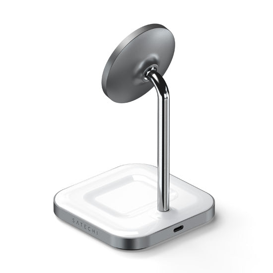 2-in-1 magnetic wireless charging stand Space Grey