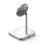 2-in-1 magnetic wireless charging stand Space Grey
