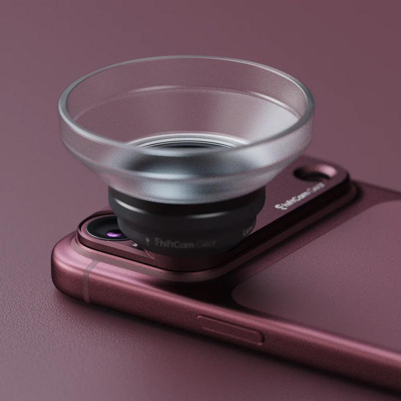 Stick-on Lens Mount iPhone 18 Pro Dark Cherry