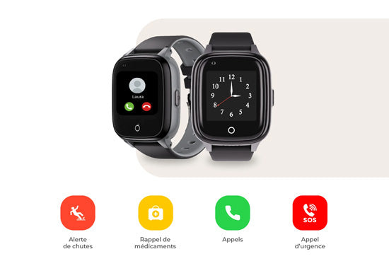 SENIOR watch with GPS and call Black/Grey