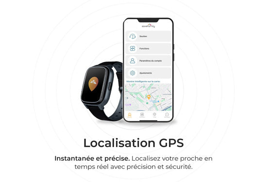 SENIOR watch with GPS and call Black/Grey