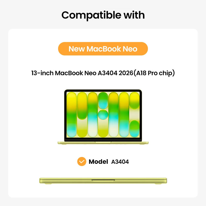 Light-A18 Laptop Sleeve for 13" MacBook Neo Citrus