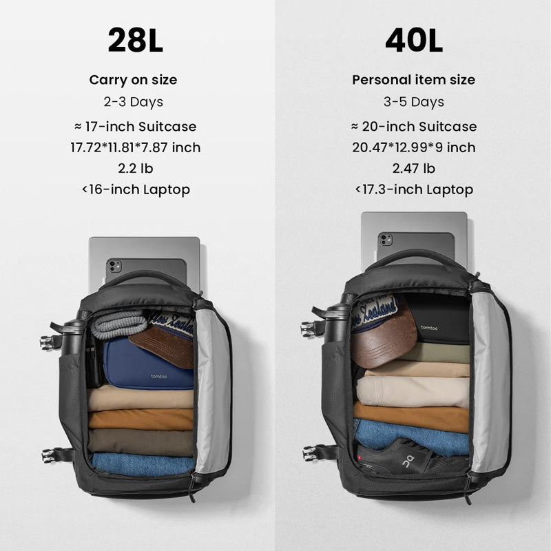 Navigator-T66 Liteway Travel Laptop Backpack 40L Black