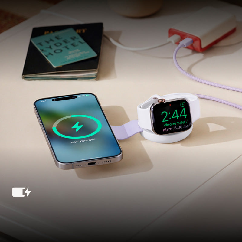 Butterfly SE 2-en-1 Qi2 MagSafe Charger Iridescent