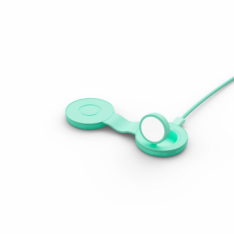 Butterfly SE 2-en-1 Qi2 MagSafe Charger Translucend Mint