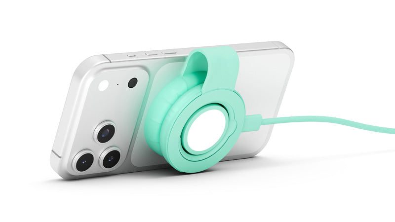 Butterfly SE 2-en-1 Qi2 MagSafe Charger Translucend Mint
