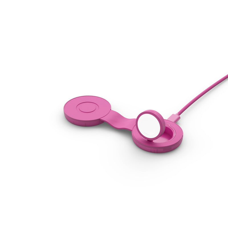 Butterfly SE 2-in-1 Qi2 MagSafe Charger Translucend Fuchsia