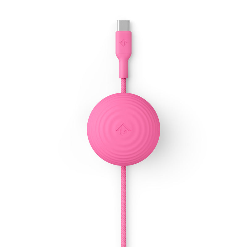 CableStay USB-C Cable (1.5 m) with Weighted Base Fuchsia