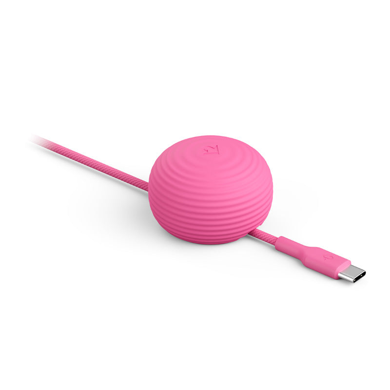 CableStay USB-C Cable (1.5 m) with Weighted Base Fuchsia