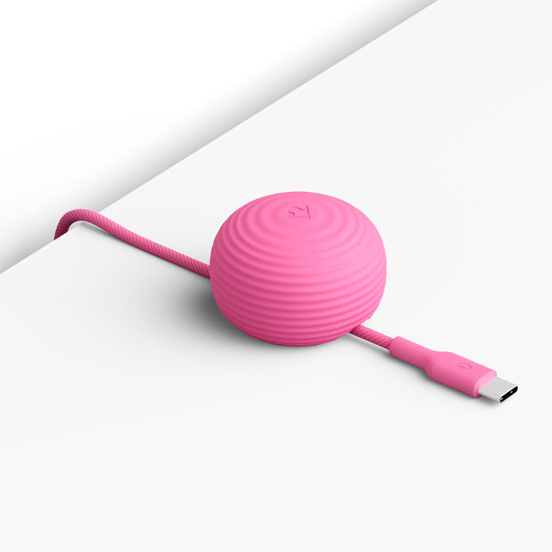 CableStay USB-C Cable (1.5 m) with Weighted Base Fuchsia
