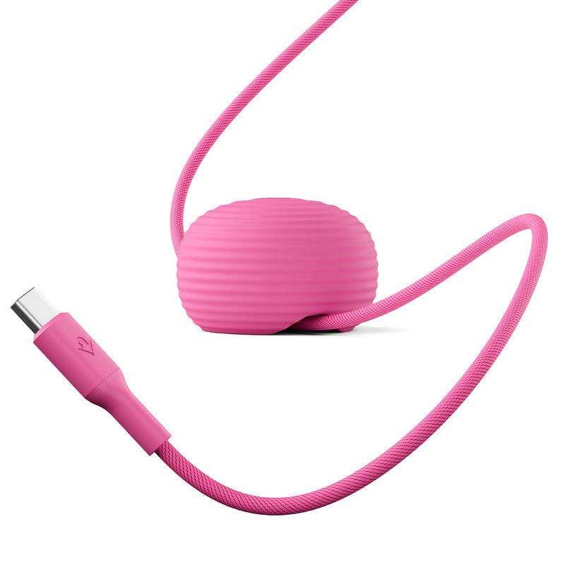 CableStay USB-C Cable (1.5 m) with Weighted Base Fuchsia