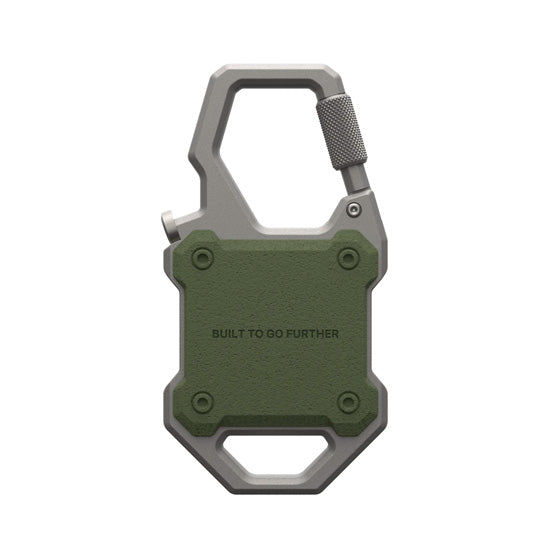 Monarch AirTag Case Olive Drab/Silver