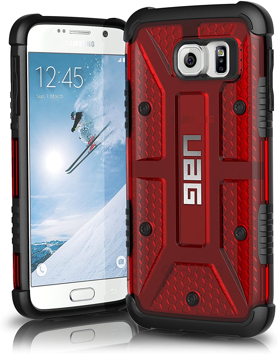 Composite Case + Verre de protection Samsung Galaxy S6 Rouge
