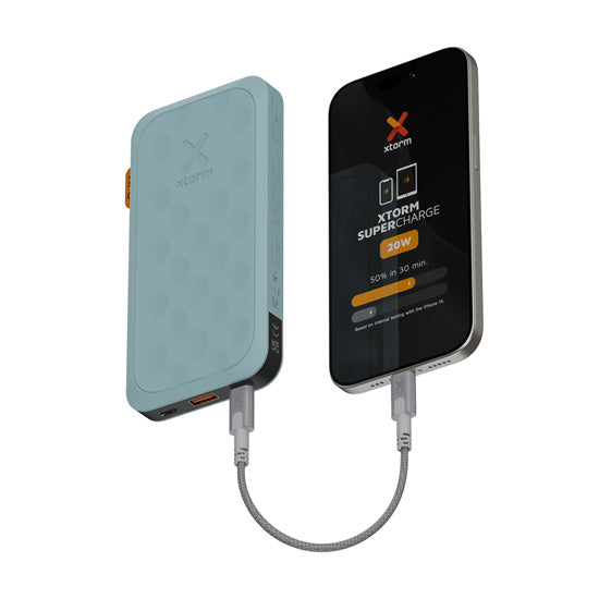 20W Fuel Series 5 Powerbank 10.000 mAh Teal Blue