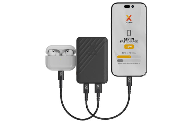 Powerbank Go2 12W 5000 mAh Charcoal Black