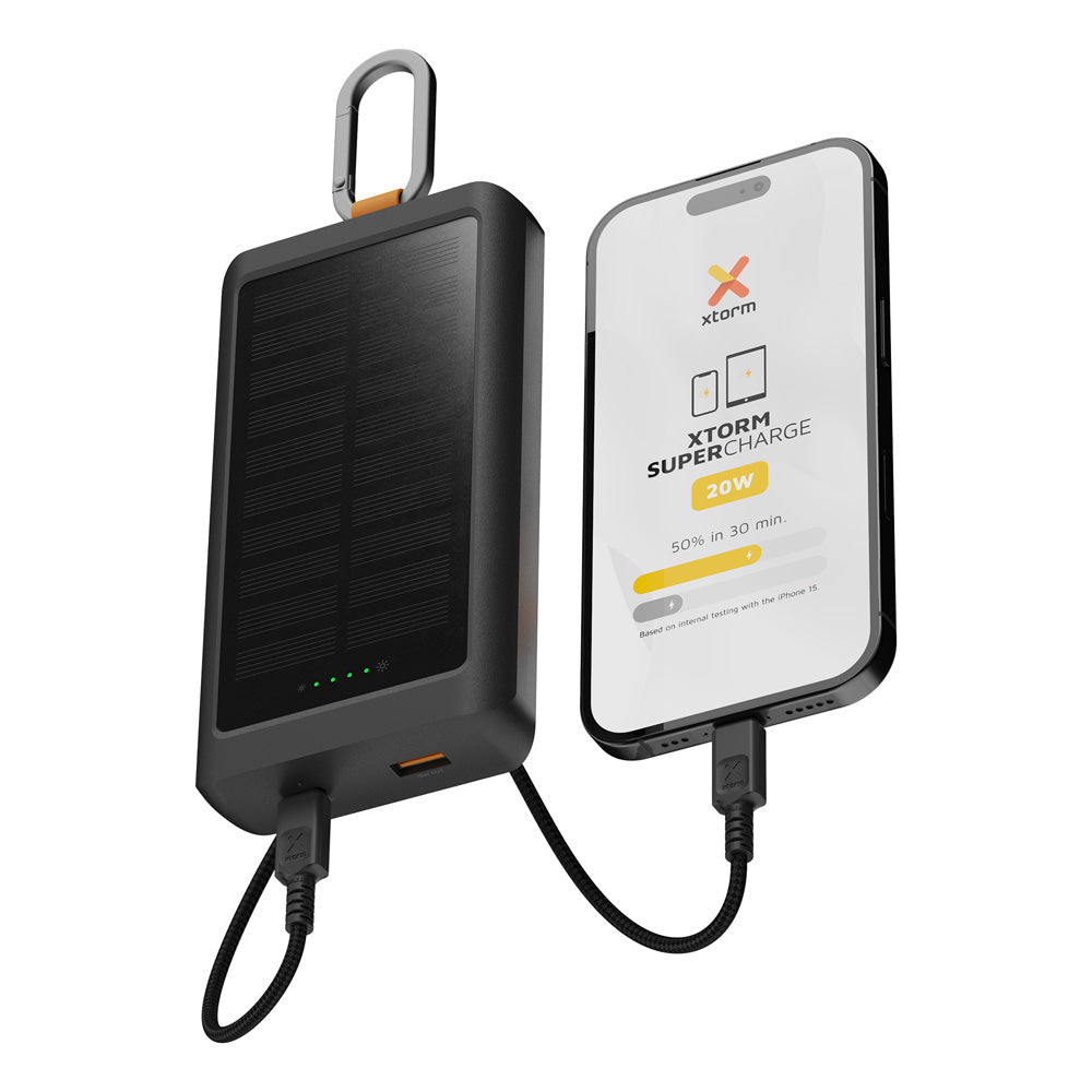 Solar Powerbank Go2 20W 10.000 mAh Charcoal Black