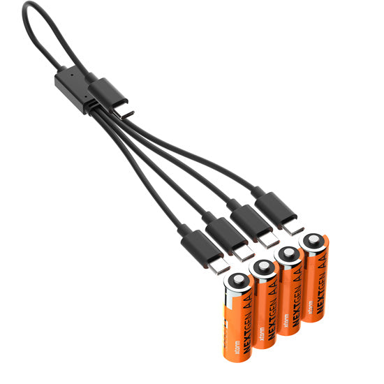 NextGen AA Batteries USB-C Rechargeable  4 Pack