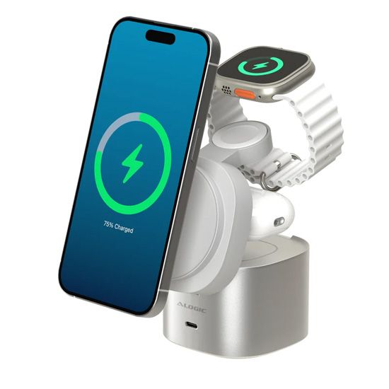 PowerPod 4-in-1 Qi2 Fast Wireless Charging Stand - A-LOGIC