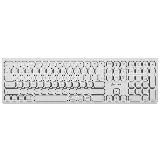 Echelon AZERTY Wireless USB-C Rechargeable Keyboard White - A-LOGIC