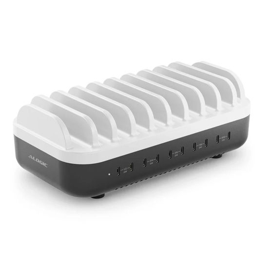 Powerfin 10 Port 100w USB-C Desktop Charging Station - A-LOGIC