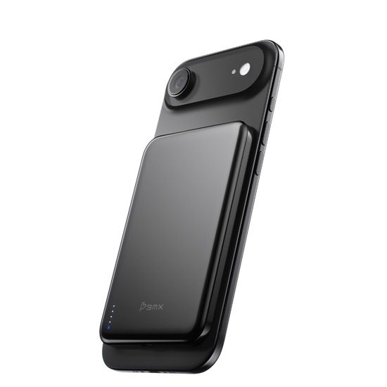 SolidSafe™ Air Titanium 5000mAh Qi2 Wireless Magnetic Power Bank Black