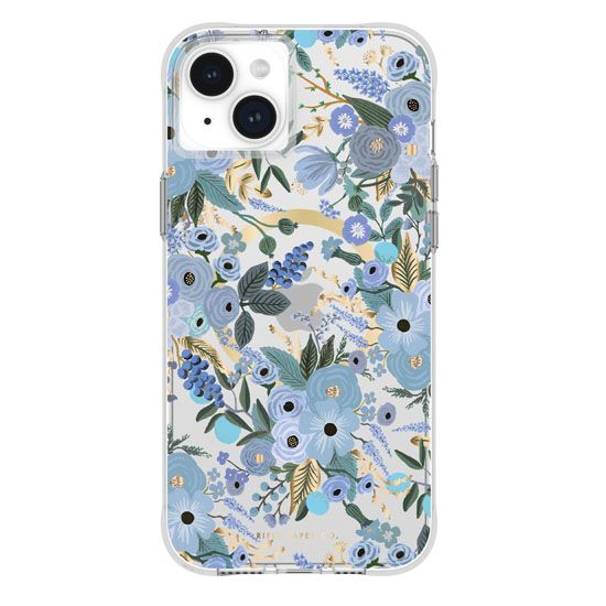 Rifle Paper Garden Party MagSafe iPhone 15 Plus Blue - Case Mate