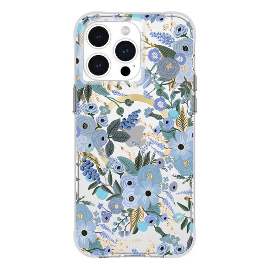 Rifle Paper Garden Party MagSafe iPhone 15 Pro Max Blue - Case Mate