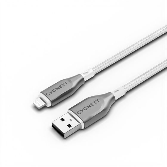 Armoured Cable Lightning to USB-A (1m) White - Cygnett