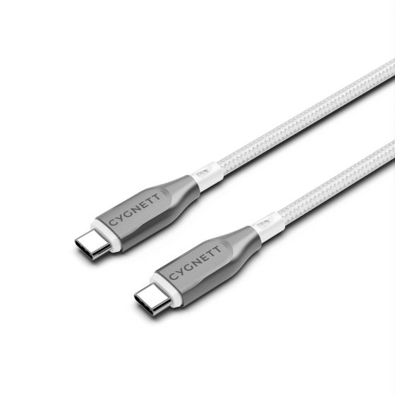 Armoured USB-C to USB-C cable (1m) White - Cygnett