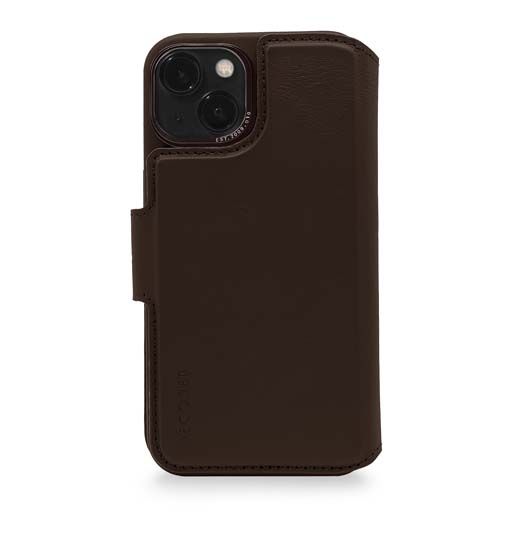 MagSafe Leather Detachable Folio iPhone 14 Plus Brown - Decoded