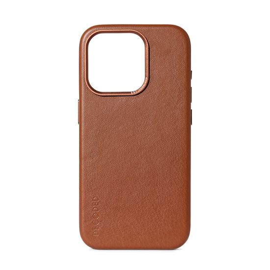 Leather Case MagSafe for iPhone 15 Tan - Decoded