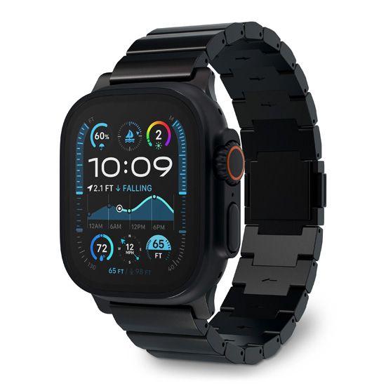 Titanium Traction Strap 44/45/46/49mm Black Titanium - Decoded