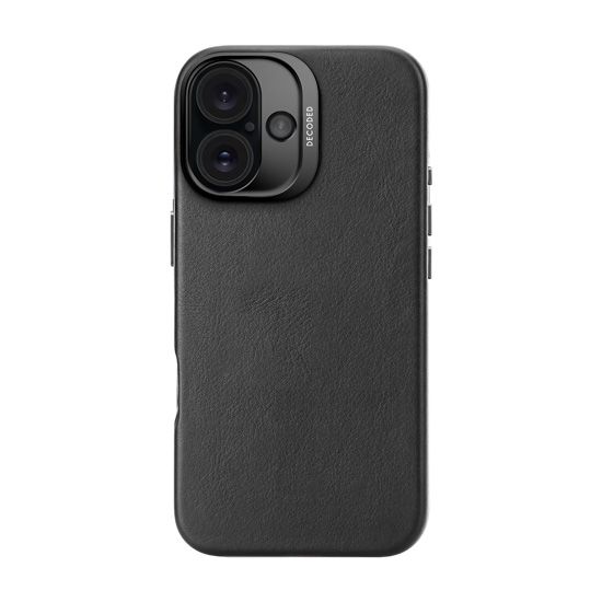 Leather case iPhone 16 Black - Decoded