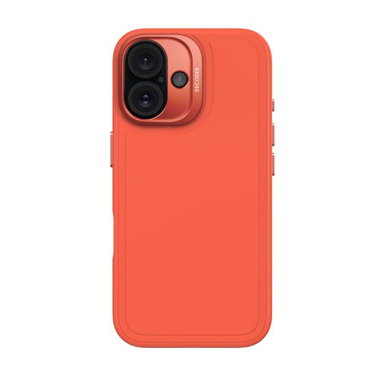 AntiMicrobial Silicone Stacks Case for iPhone 16 Tangerine - Decoded