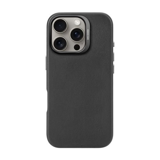 Leather case iPhone 16 Pro Black - Decoded