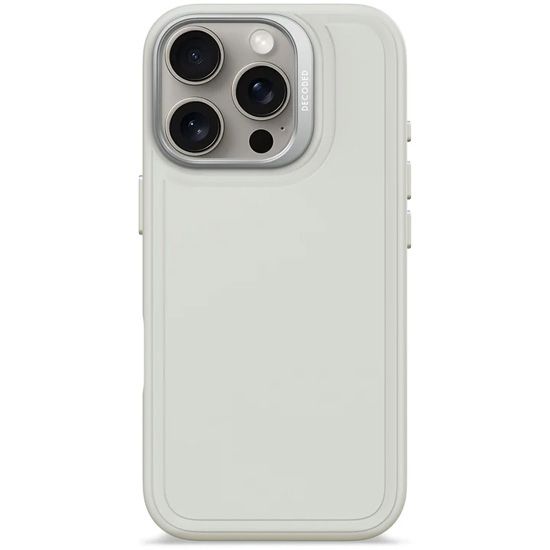 AntiMicrobial Silicone Stacks Case for iPhone 16 Pro Stone Grey - Decoded