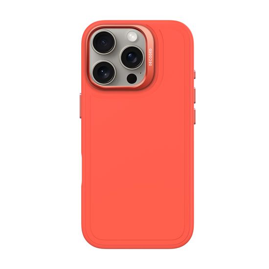 AntiMicrobial Silicone Stacks Case for iPhone 16 Pro Tangerine - Decoded