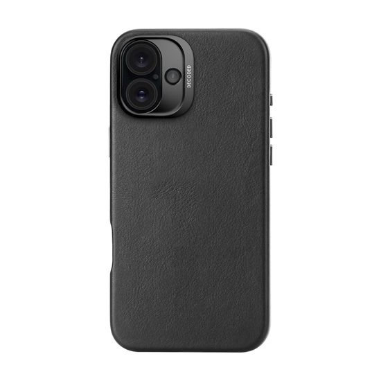 Leather case iPhone 16 Plus Black - Decoded